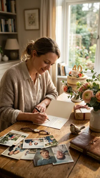 Tips for writing your own 40th birthday message